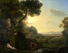 212/claude lorrain - landscape with narcissus and echo